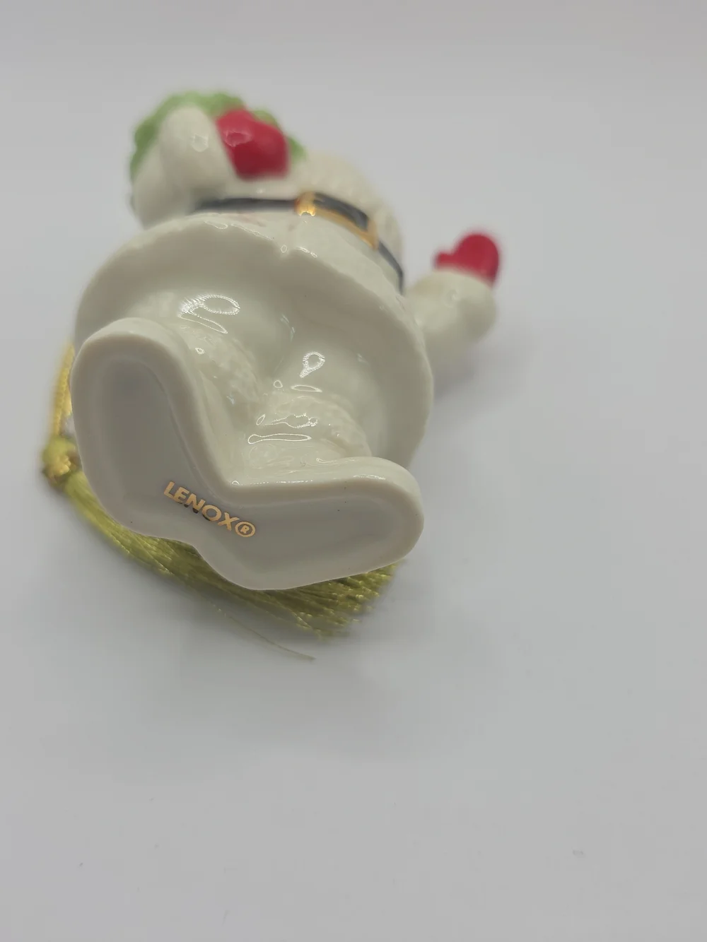 Lenox White and Red Santa Tree Holiday Ornament